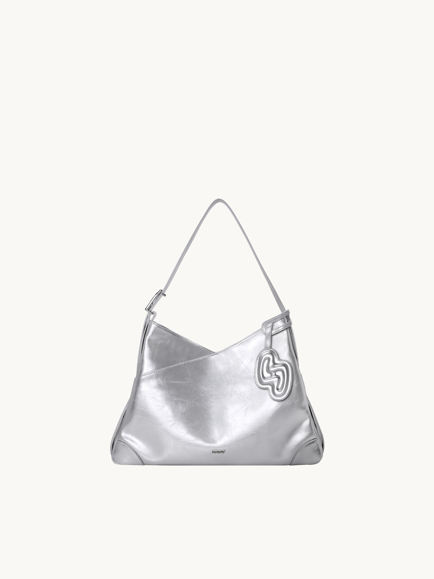 SURE SURE CROISSANT Medium Shoulder Bag - Silver