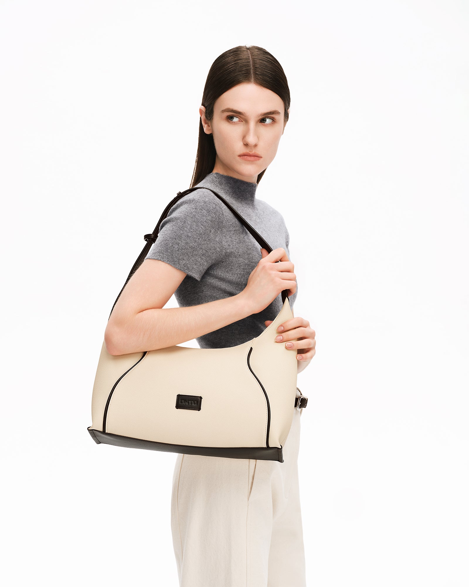 FOO FOO CANVAS Small Shoulder Bag - Beige