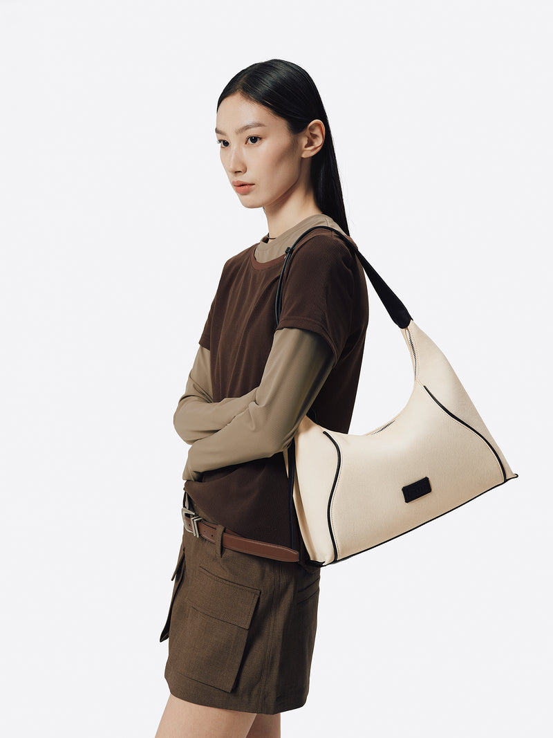 FOO FOO CANVAS Small Shoulder Bag - Beige