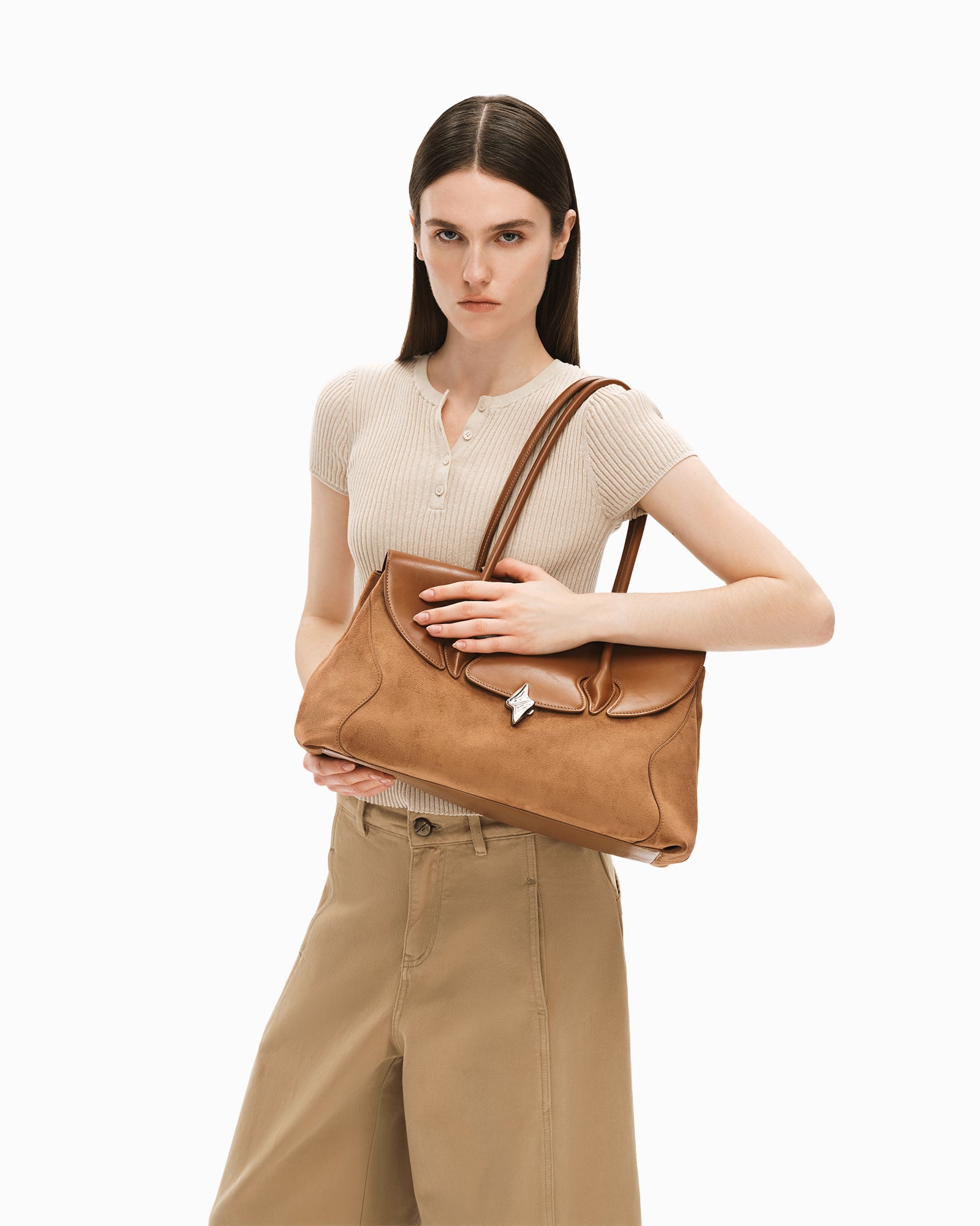 URBAN WANDERING Regular Shoulder Bag - Brown
