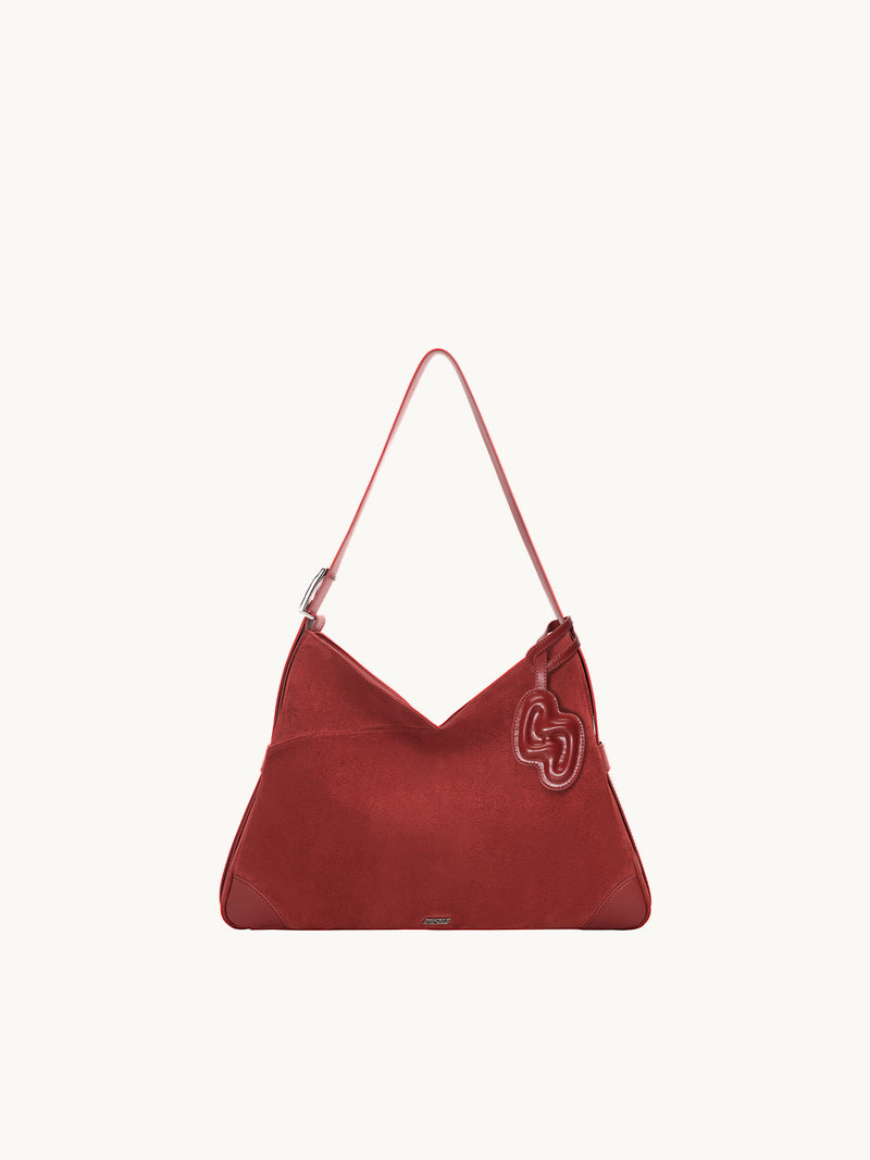 SURE SURE CROISSANT Medium Shoulder Bag - Velvet Red