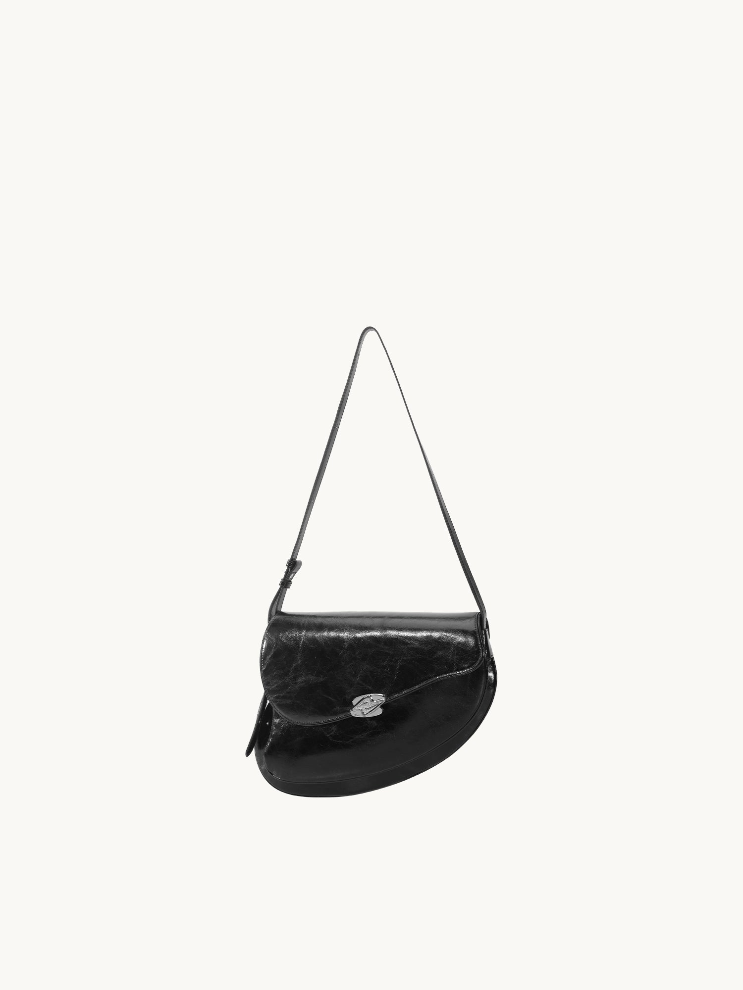 GEMINI Large Shoulder Bag - Black