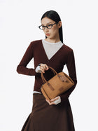 PINCH PILLOW Small Handbag - Mocha Brown