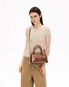 PINCH PILLOW Small Handbag - Cocoa Brown