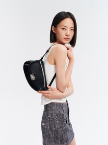 GEMINI Small Shoulder Bag - Black