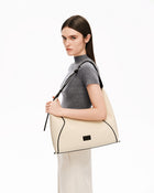 FOO FOO CANVAS Large Shoulder Bag - Beige