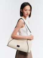 FOO FOO CANVAS Large Shoulder Bag - Beige