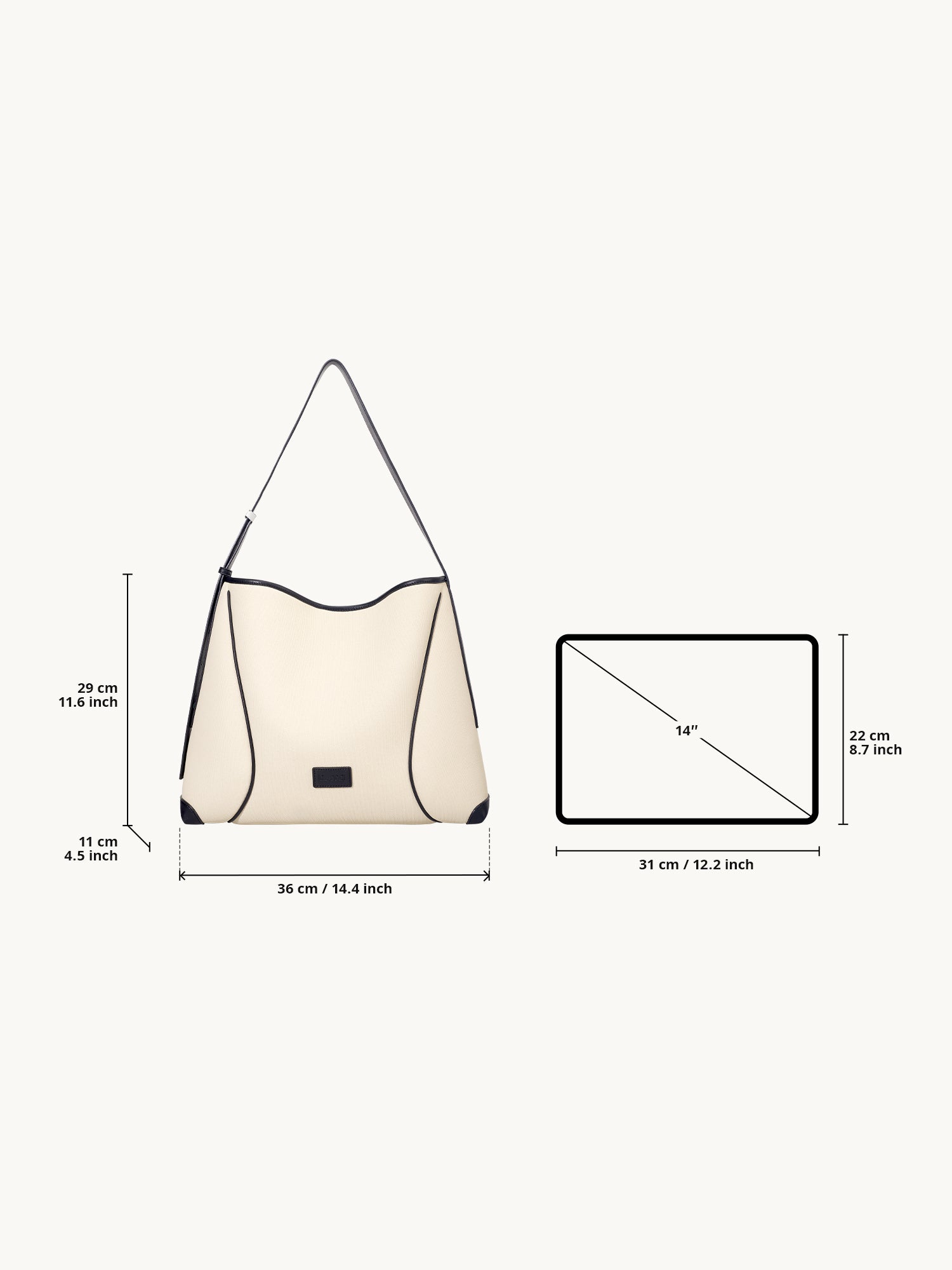 FOO FOO SOFT Large Shoulder Bag - Beige