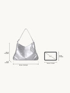 SURE SURE CROISSANT Medium Shoulder Bag - Silver
