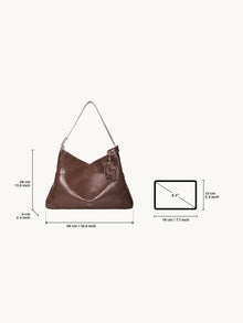 SURE SURE CROISSANT Medium Shoulder Bag - Cocoa Brown