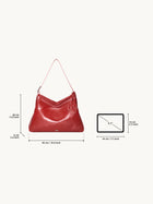 SURE SURE CROISSANT Medium Shoulder Bag - Burgundy Red