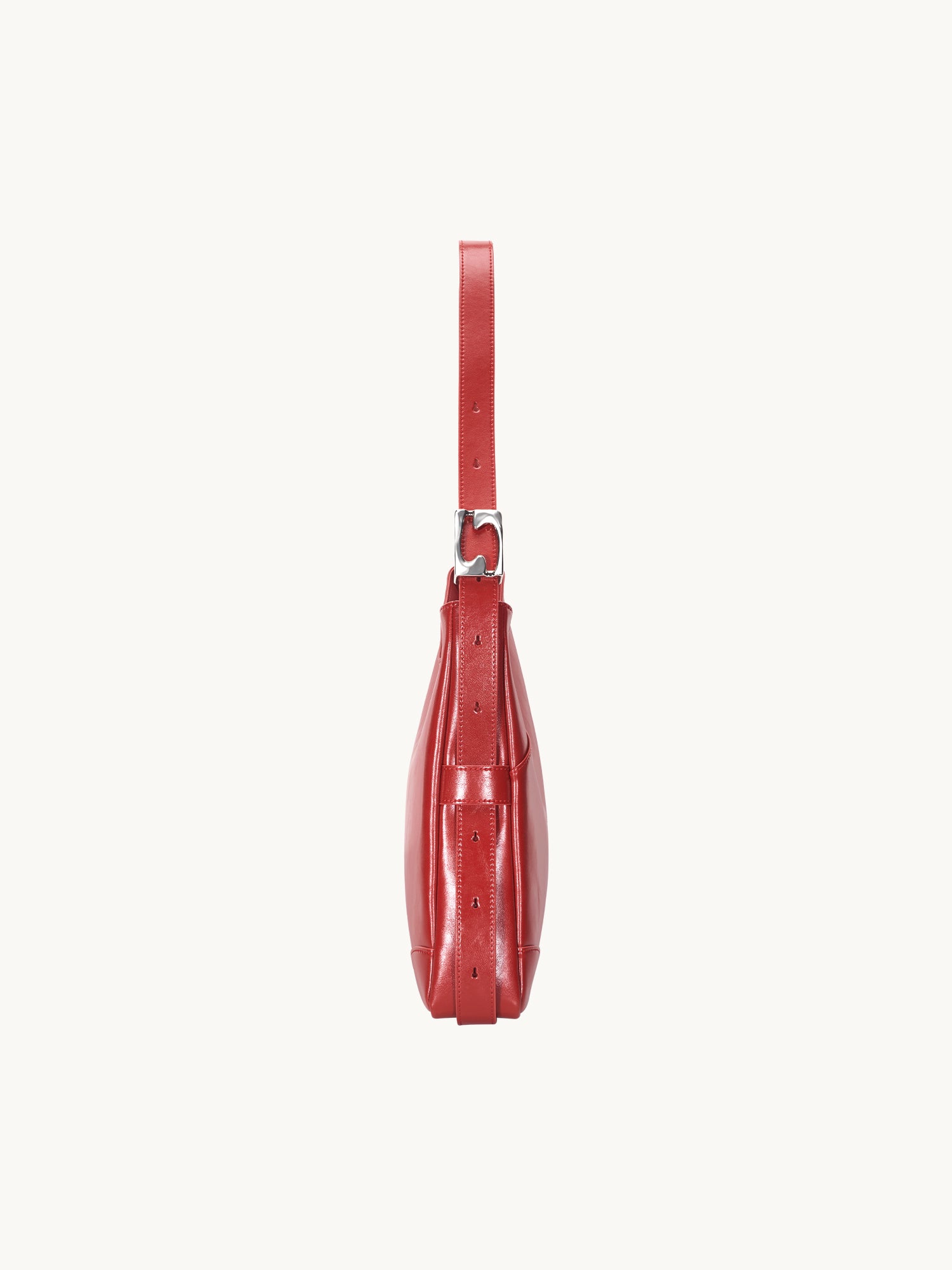 SURE SURE CROISSANT Medium Shoulder Bag - Burgundy Red