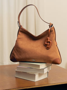 SURE SURE CROISSANT Medium Shoulder Bag - Mocha Brown