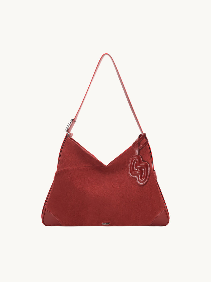SURE SURE CROISSANT Medium Shoulder Bag - Velvet Red