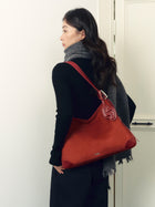 SURE SURE CROISSANT Medium Shoulder Bag - Velvet Red