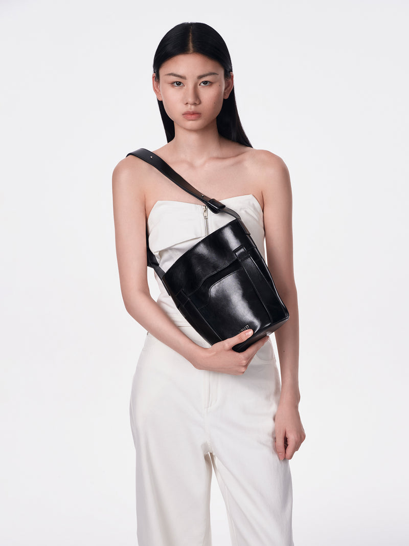 ZIP ZIP Regular Shoulder Bag - Black