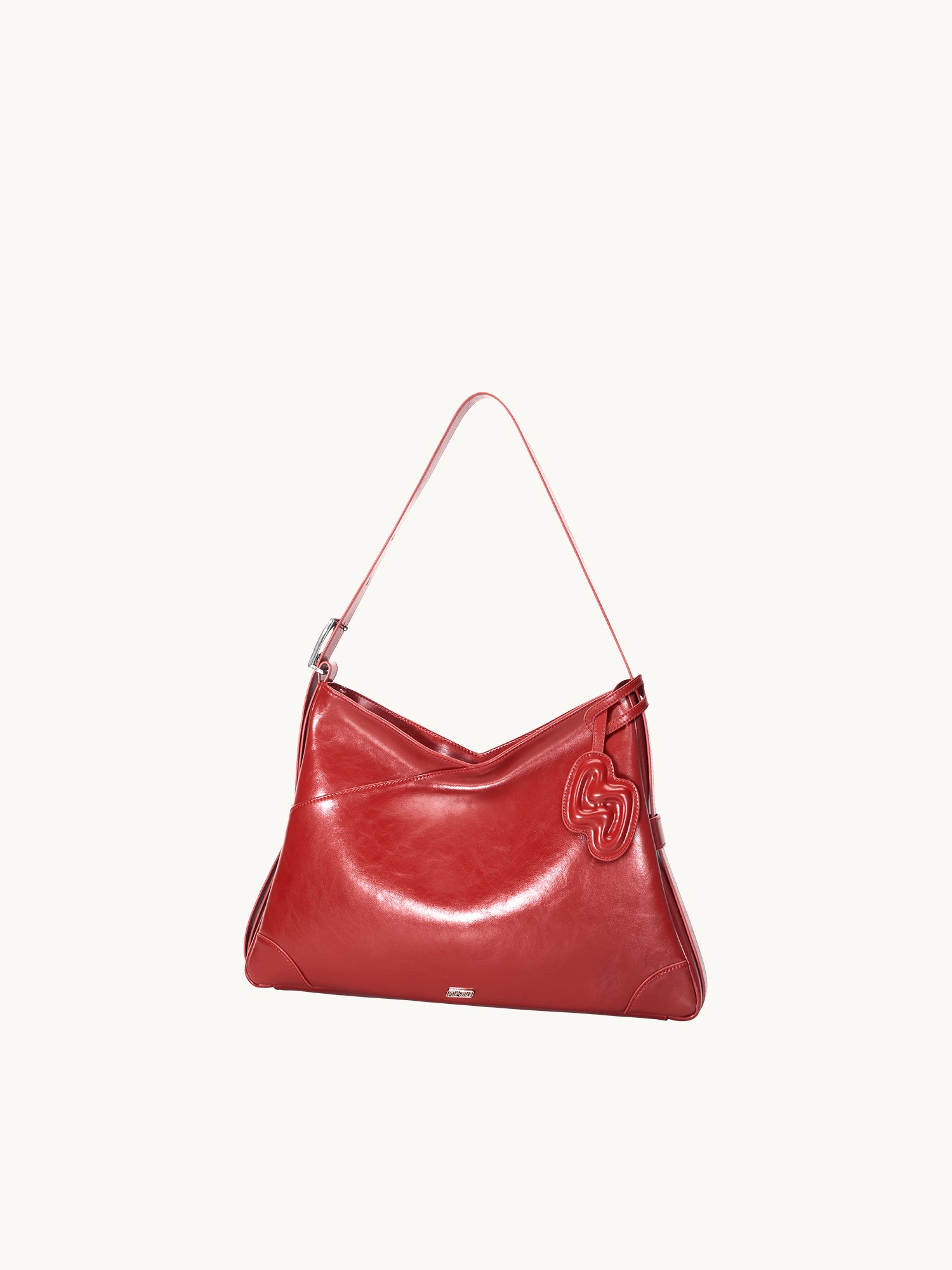SURE SURE CROISSANT Medium Shoulder Bag - Burgundy Red