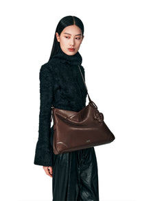 SURE SURE CROISSANT Medium Shoulder Bag - Cocoa Brown