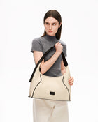FOO FOO CANVAS Large Shoulder Bag - Beige