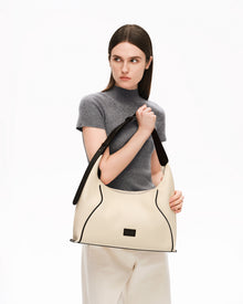 FOO FOO CANVAS Large Shoulder Bag - Beige