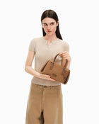 PINCH PILLOW Small Handbag - Mocha Brown