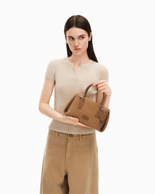PINCH PILLOW Small Handbag - Mocha Brown