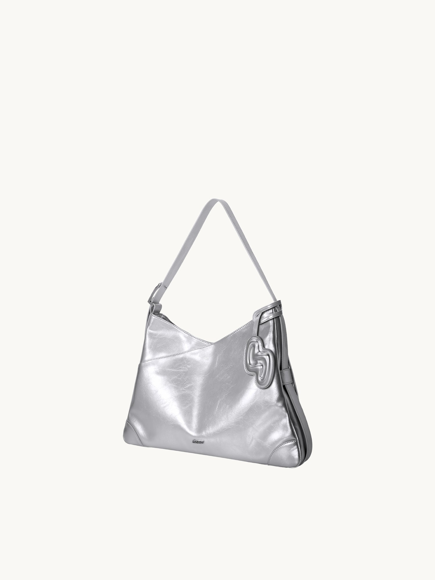 SURE SURE CROISSANT Medium Shoulder Bag - Silver