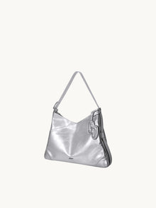 SURE SURE CROISSANT Medium Shoulder Bag - Silver