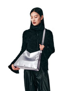SURE SURE CROISSANT Medium Shoulder Bag - Silver