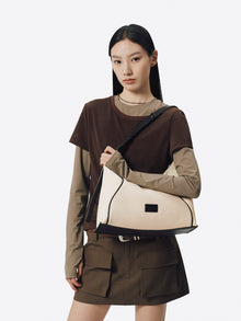 FOO FOO CANVAS Small Shoulder Bag - Beige