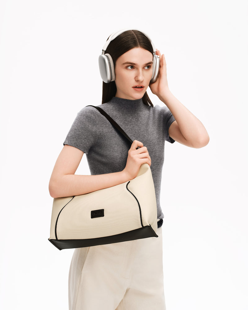 FOO FOO CANVAS Small Shoulder Bag - Beige