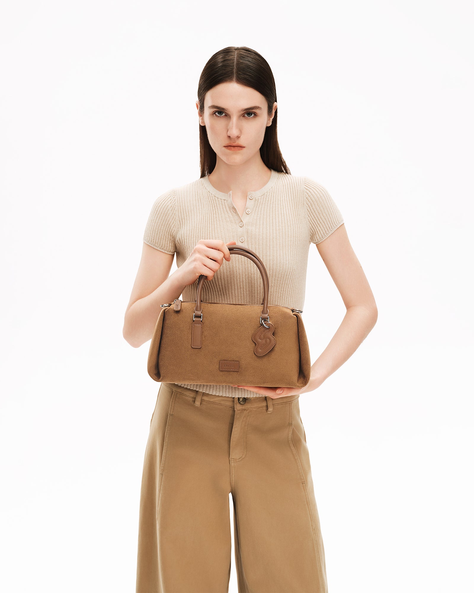 PINCH PILLOW Medium Handbag - Mocha Brown