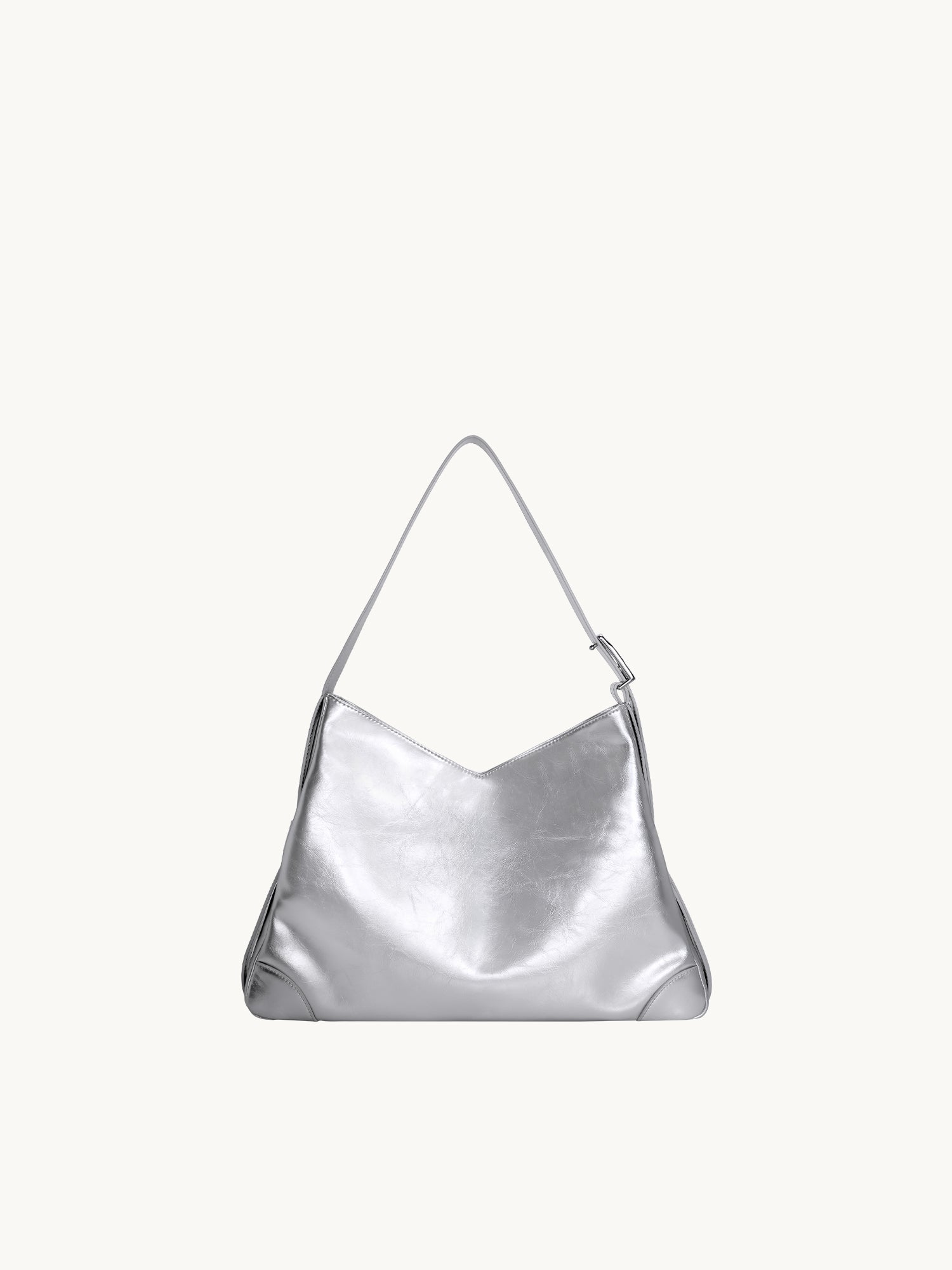 SURE SURE CROISSANT Medium Shoulder Bag - Silver