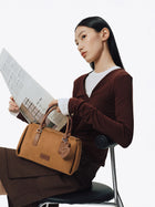 PINCH PILLOW Small Handbag - Mocha Brown